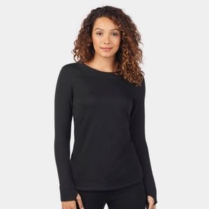 Luxe lined Jersey Thermal Crewneck